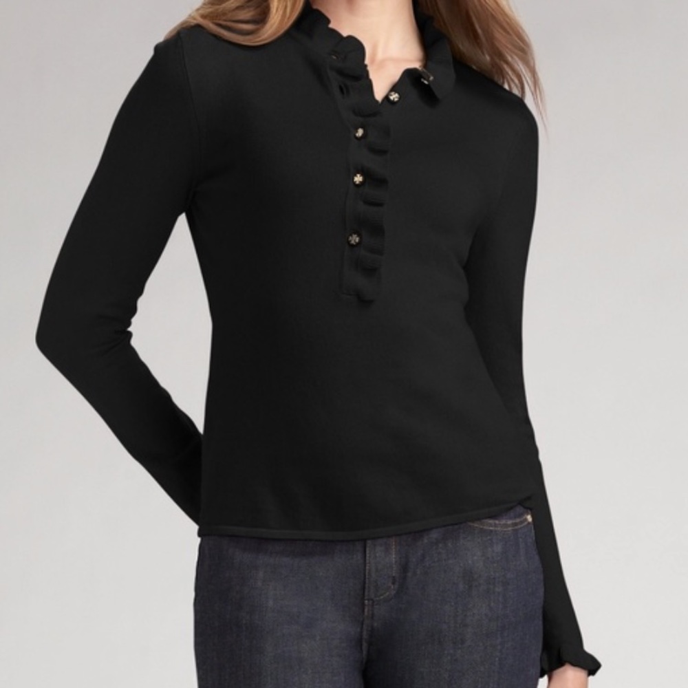 Tory Burch Black Wool Sweater